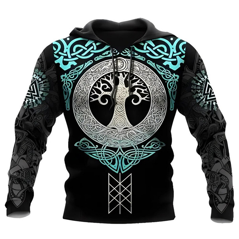 Meeste kapuutsid Vintage lumi sümbol Graafilised kampsunid Mood Essentials Meeste rõivad Naiste Pullover Tänavarõivad Harajuku kampsun