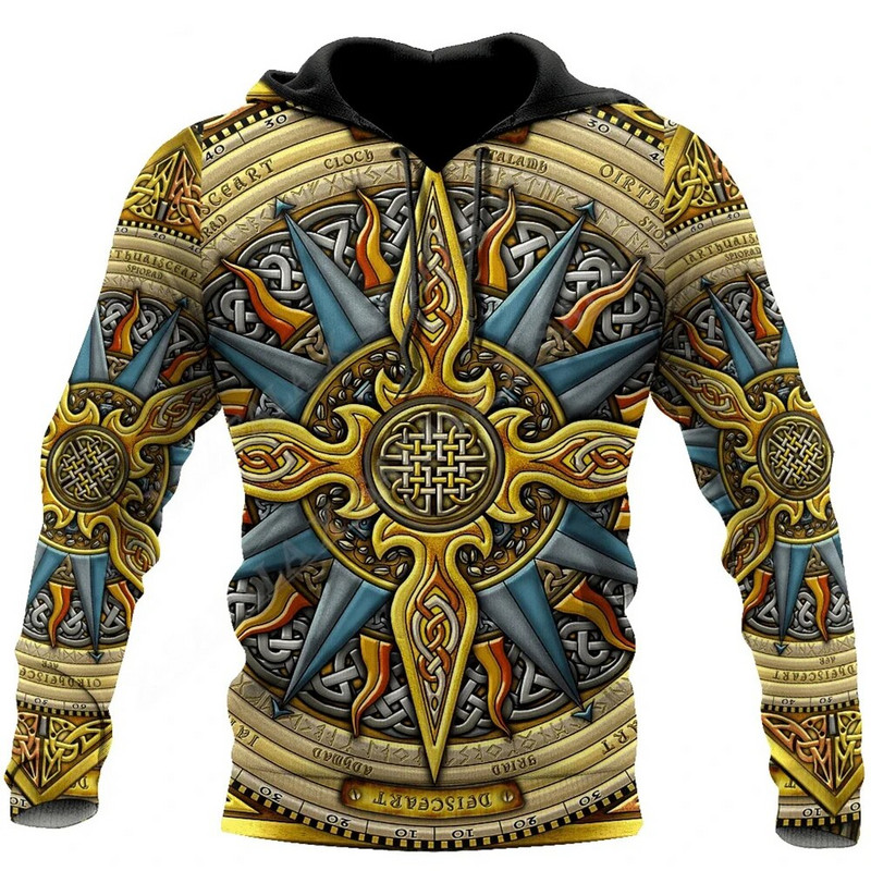 Meeste kapuutsid Vintage lumi sümbol Graafilised kampsunid Mood Essentials Meeste rõivad Naiste Pullover Tänavarõivad Harajuku kampsun