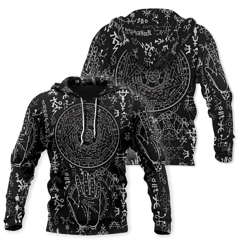 Meeste kapuutsid Vintage lumi sümbol Graafilised kampsunid Mood Essentials Meeste rõivad Naiste Pullover Tänavarõivad Harajuku kampsun