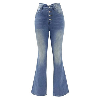 Y2K Vintage Casual Fashion Тесни дънкови панталони Boyfriend Pants за жени Есенни дънки с копчета с висока талия за жени 2023 г.