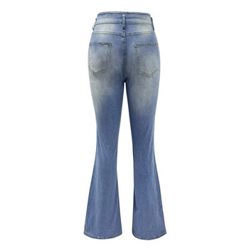 Y2K Vintage Casual Fashion Тесни дънкови панталони Boyfriend Pants за жени Есенни дънки с копчета с висока талия за жени 2023 г.