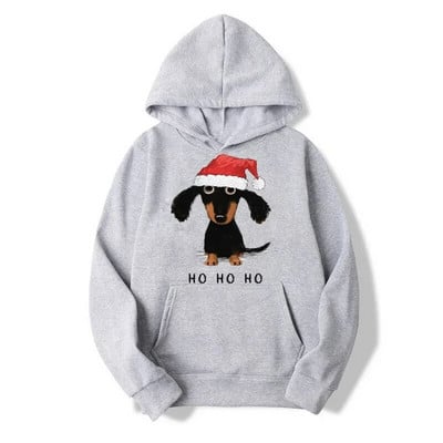 Hanorace cu glugă pentru câini Teckel drăguț Love Cartoon Print Bărbați Femeie Kawaii Hanorac cu glugă Pulovere Trening unisex