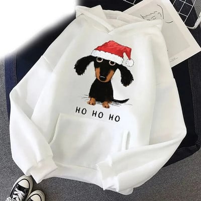 Hanorace cu glugă pentru câini Teckel drăguț Love Cartoon Print Bărbați Femeie Kawaii Hanorac cu glugă Pulovere Trening unisex