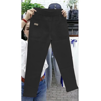 Mosott pamut farmer hárem nadrág női tavasz nyár új stílusú magas derekú bő régi nadrág Cowboy nadrág női