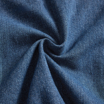 Дамски V-образни дънки с широки крачоли с висока талия, обикновени ежедневни дънки, сини
