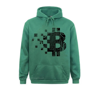 Pulover casual pentru bărbați Bitcoin BLOCKCHAIN CIRCUIT BOARD Hanorac cu glugă din bumbac organic Adult pentru bărbați