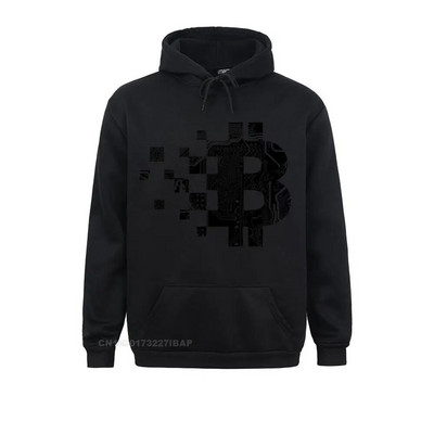 Pulover casual pentru bărbați Bitcoin BLOCKCHAIN CIRCUIT BOARD Hanorac cu glugă din bumbac organic Adult pentru bărbați