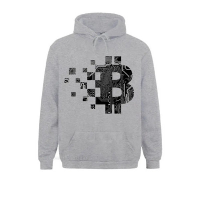Pulover casual pentru bărbați Bitcoin BLOCKCHAIN CIRCUIT BOARD Hanorac cu glugă din bumbac organic Adult pentru bărbați
