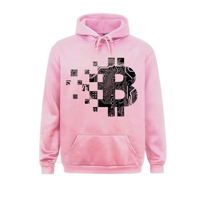Pulover casual pentru bărbați Bitcoin BLOCKCHAIN CIRCUIT BOARD Hanorac cu glugă din bumbac organic Adult pentru bărbați