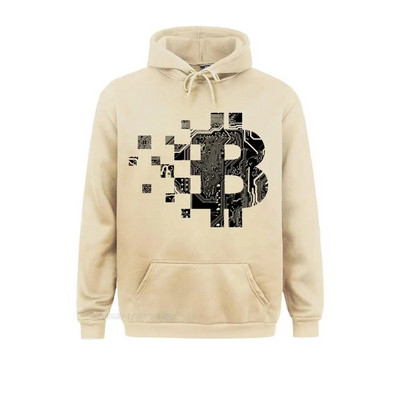 Pulover casual pentru bărbați Bitcoin BLOCKCHAIN CIRCUIT BOARD Hanorac cu glugă din bumbac organic Adult pentru bărbați