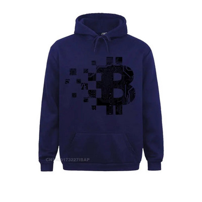 Pulover casual pentru bărbați Bitcoin BLOCKCHAIN CIRCUIT BOARD Hanorac cu glugă din bumbac organic Adult pentru bărbați
