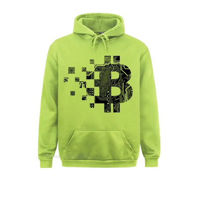 Pulover casual pentru bărbați Bitcoin BLOCKCHAIN CIRCUIT BOARD Hanorac cu glugă din bumbac organic Adult pentru bărbați
