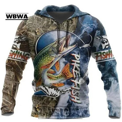 Hanorac cu glugă 3D Tuna Fishing pentru bărbați, îmbrăcăminte stradală Harajuku, pulover casual unisex, jachetă de toamnă, îmbrăcăminte sport. 2023 Nou
