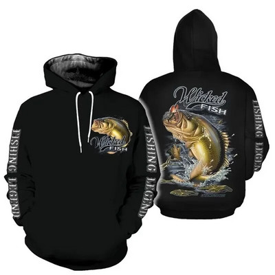 Hanorac cu glugă 3D Tuna Fishing pentru bărbați, îmbrăcăminte stradală Harajuku, pulover casual unisex, jachetă de toamnă, îmbrăcăminte sport. 2023 Nou