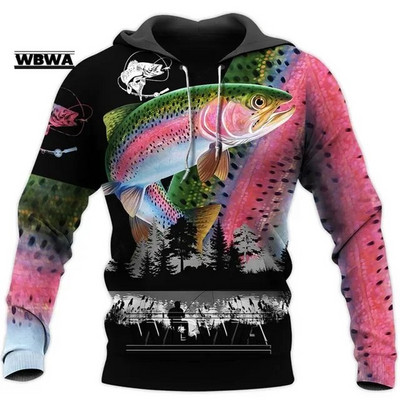 Hanorac cu glugă 3D Tuna Fishing pentru bărbați, îmbrăcăminte stradală Harajuku, pulover casual unisex, jachetă de toamnă, îmbrăcăminte sport. 2023 Nou