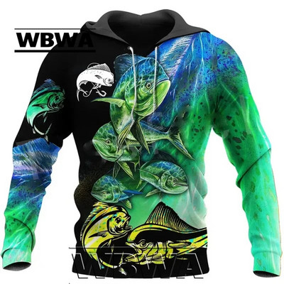 Hanorac cu glugă 3D Tuna Fishing pentru bărbați, îmbrăcăminte stradală Harajuku, pulover casual unisex, jachetă de toamnă, îmbrăcăminte sport. 2023 Nou