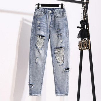 Neophil Boyfriend Loose Hole Ripped Γυναικεία Summer Jeans Κορεατικά παντελόνια Vintage Fashion S-5XL Γυναικεία παντελόνια Harem P9711