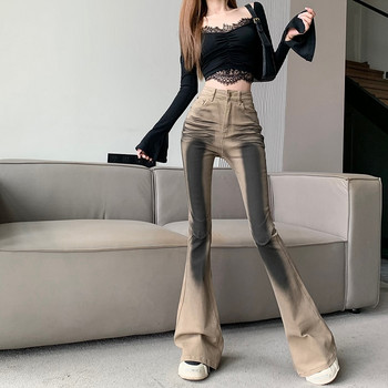 Φθινόπωρο/Χειμώνας 2023 Νέο Γαλλικό Ταμπεραμέντο Ψηλόμεσο Slim Fit Gradient Slim Rage Ευέλικτο τζιν παντελόνι γυναικεία ρούχα
