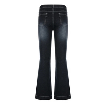 Нови кльощави дънки Дамски панталони с ниска талия Винтидж естетични дънкови панталони Streetwear Mom Casual Korean Fashion Y2k Jeans
