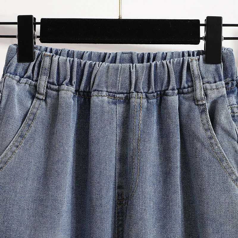 S-5XL Ženske traperice Elastični struk Labave ležerne traper harem hlače Proljeće Jesen Svestrane hlače Ženske traperice velikih veličina