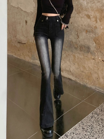 Χειμερινό Y2K Casual Jeans Γυναικεία Streetwear Ψηλόμεση Κομψό Skinny Flare Παντελόνι Γυναικείο κορεάτικο τζιν παντελόνι Harajuku 2022