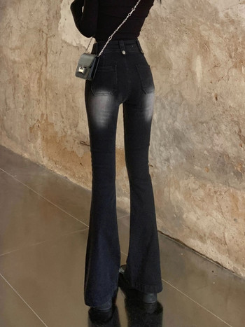 Χειμερινό Y2K Casual Jeans Γυναικεία Streetwear Ψηλόμεση Κομψό Skinny Flare Παντελόνι Γυναικείο κορεάτικο τζιν παντελόνι Harajuku 2022