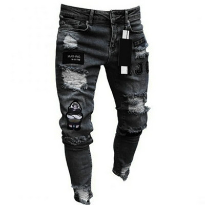 Muške hlače Modne muške ležerne hlače Rastezljive traperice Uske radne hlače Muške vintage isprane velike veličine Jean Slim Fit za muškarce Odjeća