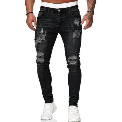Muške hlače Modne muške ležerne hlače Rastezljive traperice Uske radne hlače Muške vintage isprane velike veličine Jean Slim Fit za muškarce Odjeća