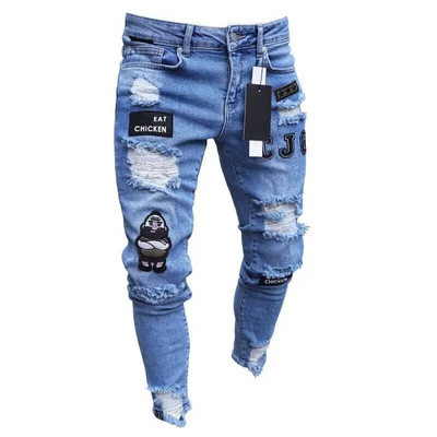 Muške hlače Modne muške ležerne hlače Rastezljive traperice Uske radne hlače Muške vintage isprane velike veličine Jean Slim Fit za muškarce Odjeća