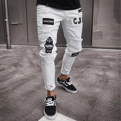 Muške hlače Modne muške ležerne hlače Rastezljive traperice Uske radne hlače Muške vintage isprane velike veličine Jean Slim Fit za muškarce Odjeća