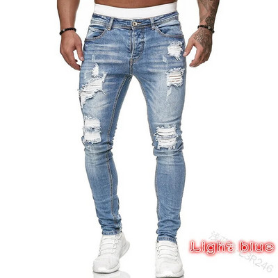 Muške hlače Modne muške ležerne hlače Rastezljive traperice Uske radne hlače Muške vintage isprane velike veličine Jean Slim Fit za muškarce Odjeća