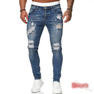 Muške hlače Modne muške ležerne hlače Rastezljive traperice Uske radne hlače Muške vintage isprane velike veličine Jean Slim Fit za muškarce Odjeća