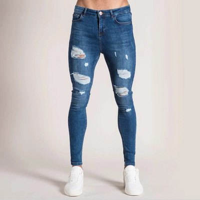 Muške hlače Modne muške ležerne hlače Rastezljive traperice Uske radne hlače Muške vintage isprane velike veličine Jean Slim Fit za muškarce Odjeća
