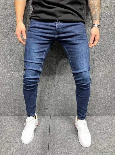 Muške hlače Modne muške ležerne hlače Rastezljive traperice Uske radne hlače Muške vintage isprane velike veličine Jean Slim Fit za muškarce Odjeća