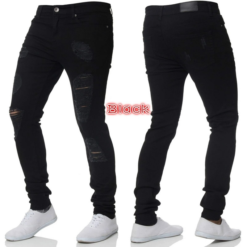 Muške hlače Modne muške ležerne hlače Rastezljive traperice Uske radne hlače Muške vintage isprane velike veličine Jean Slim Fit za muškarce Odjeća
