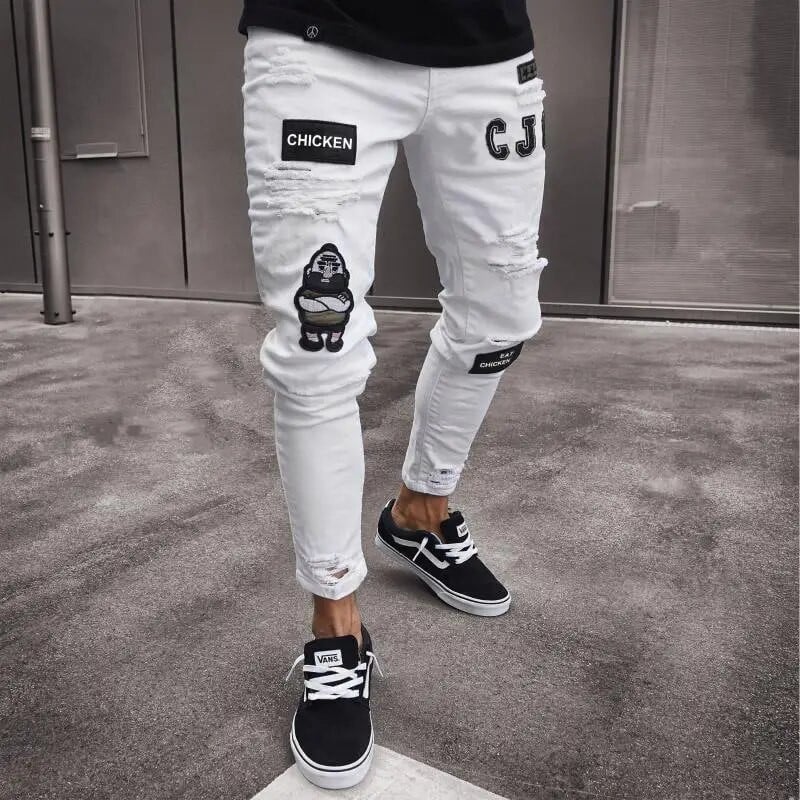 Muške hlače Modne muške ležerne hlače Rastezljive traperice Uske radne hlače Muške vintage isprane velike veličine Jean Slim Fit za muškarce Odjeća