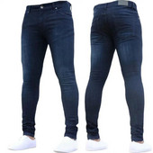 Pantaloni Slim Fit Barbati Lungi Moda Blugi Skinny Denim Toamna Iarna Leggings Pantaloni