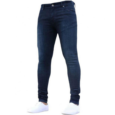 Pantaloni Slim Fit Barbati Lungi Moda Blugi Skinny Denim Toamna Iarna Leggings Pantaloni