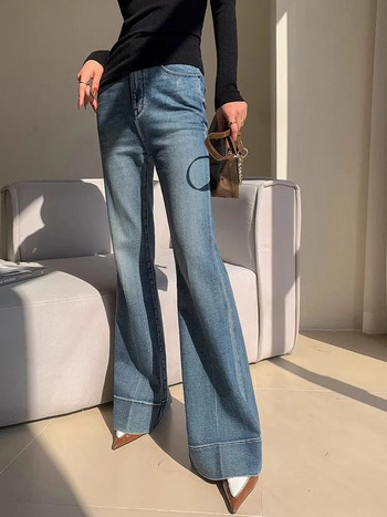 WCFCX STUDIO Tall Girl Friendly Flared Jeans 90s Vintage Y2k Jeans Дамски Streetwear Дънкови панталони в корейски стил Панталон с висока талия