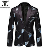 2022 Nou Moda Bărbați Boutique Imprimate Casual Costum de afaceri Jachetă Mire Rochie de mireasă Petrecere Blazer masculin