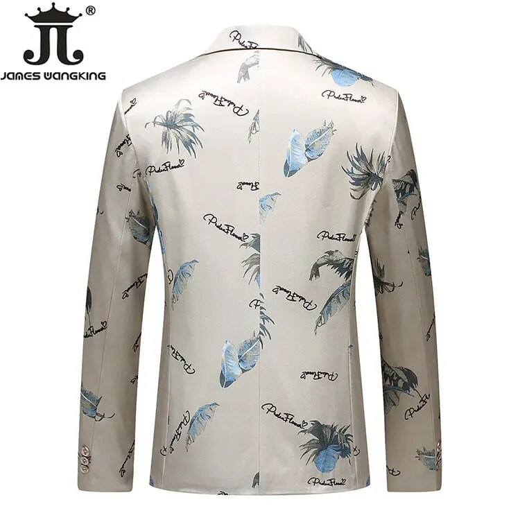 2022 Nou Moda Bărbați Boutique Imprimate Casual Costum de afaceri Jachetă Mire Rochie de mireasă Petrecere Blazer masculin