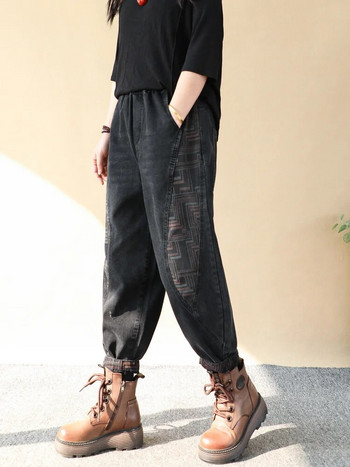 Max LuLu 2023 Ανοιξιάτικη Γυναικεία Μόδα Ιαπωνικού Σχεδιασμού Vintage Χαλαρό τζιν παντελόνι χαρέμι Γυναικεία casual πολυτελή παντελόνια με εμπριμέ τζιν
