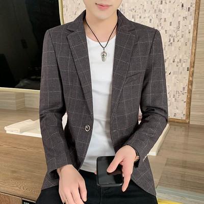 2023 m. nauja tendencija graži mada verslas laisvalaikis verslas vienvietis vakarų vyriškas korėjietiškas plonas pledas su vyrišku palaidinuku