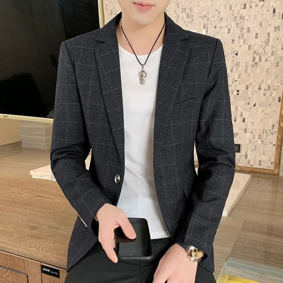 2023 m. nauja tendencija graži mada verslas laisvalaikis verslas vienvietis vakarų vyriškas korėjietiškas plonas pledas su vyrišku palaidinuku