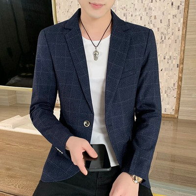 2023 m. nauja tendencija graži mada verslas laisvalaikis verslas vienvietis vakarų vyriškas korėjietiškas plonas pledas su vyrišku palaidinuku