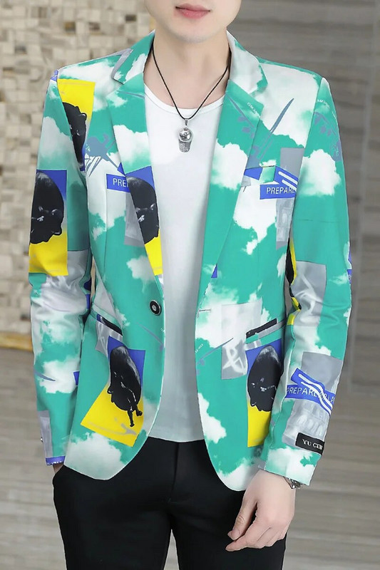 2022 Odjeća robne marke Muška proljetna nadogradnja poslovno odijelo s printom/muška modna mladoženjina haljina za slobodno vrijeme muški sakoi Jakne S-4XL