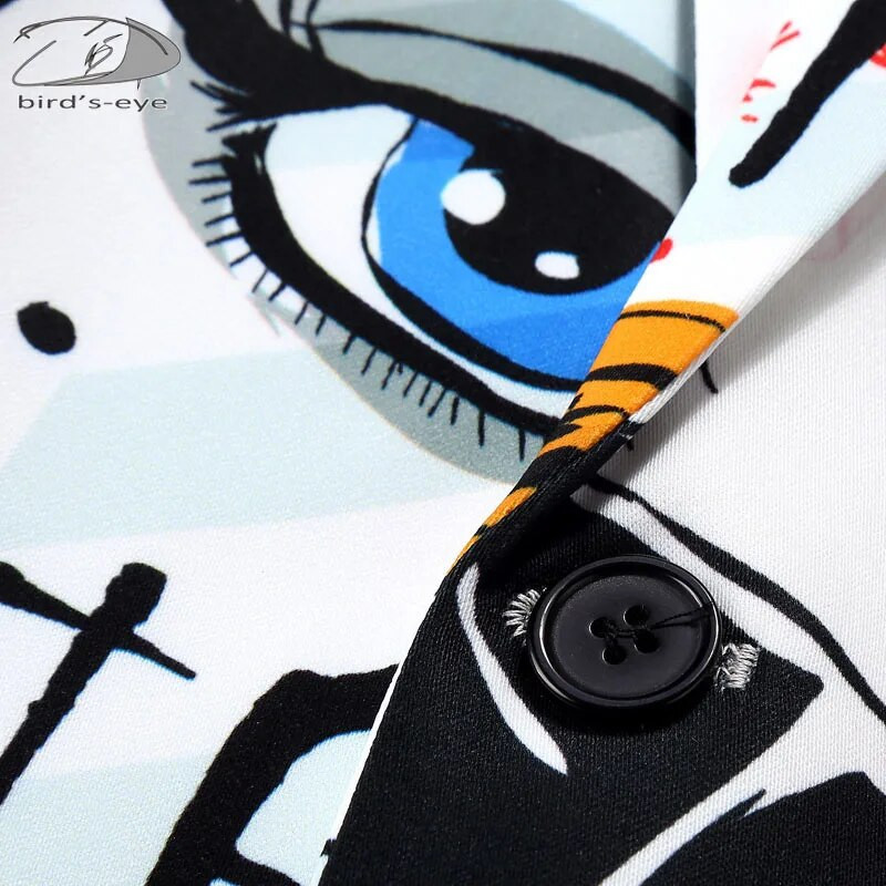 Muška jakna za jesen i zimu Muška modna jakna s vrućim žigom s printom, kaput za zabave, uski sako s jednim gumbom, muška jakna 3XL