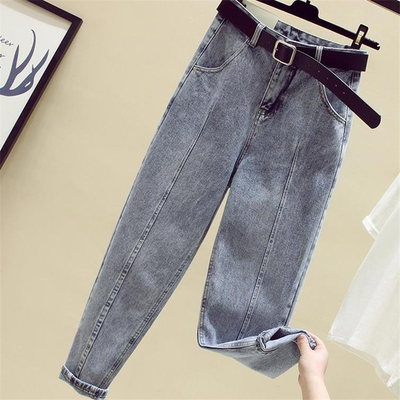 Traperice žene proljeće ljeto jesen traperice nova moda korejske ležerne traperice visokog struka velike veličine traperice harem hlače široke hlače