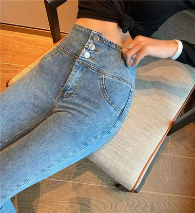 Női Szexi Alsó Farmer Magas derekú Farmer Jó Rugalmas japán koreai Ruházat Haskontroll típus Kolumbiai Farmer ouc290a