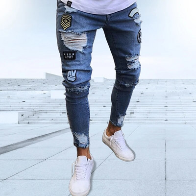 Φθινοπωρινό Μόδα Τζιν Κλασική Εφαρμογή Τριμή Γενειάδα Ανδρικό Παντελόνι Ανοιξιάτικο Casual Sports Υψηλής ποιότητας καθημερινό τζιν παντελόνι S-4XL